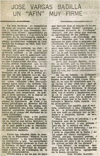 José Vargas Badilla un "afin" muy firme