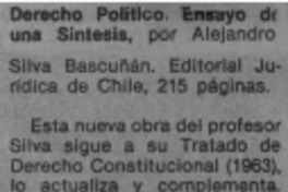 Derecho Político, Ensayo de una Síntesis