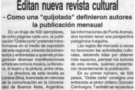 Editan nueva revista cultural.