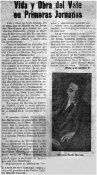 Vida y obra del vate en primeras jornadas.