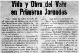 Vida y obra del vate en primeras jornadas.