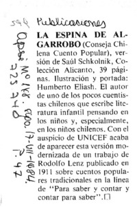 La espina de algarrobo.