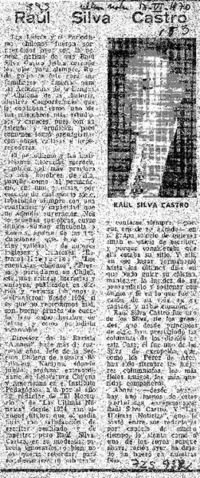 Raúl Silva Castro.