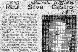Raúl Silva Castro.