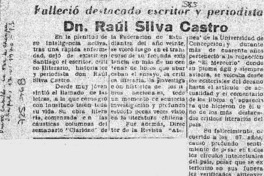 Dn. Raúl Silva Castro.