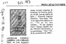 ¡Sursum Corda! ¡Arriba los corazones!.