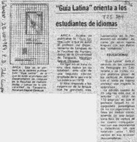 "Guía Latina" orienta a los estudiantes de idiomas.