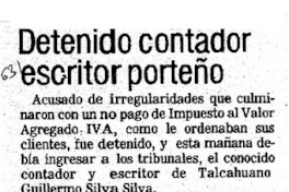 Detenido contador escritor porteño.