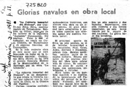 Glorias navales en obra local.