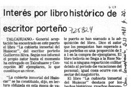 Interés por libro histórico de escritor porteño.
