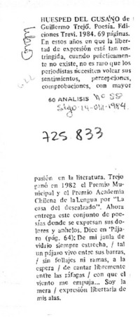 Huésped del gusano.