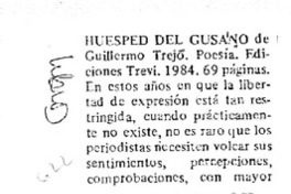 Huésped del gusano.