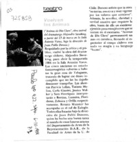 Vuelven las ánimas.