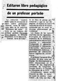 Editaron libro pedagógico de un profesor.