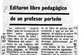 Editaron libro pedagógico de un profesor.