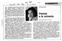 Premio a la armonía