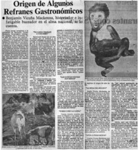 Origen de algunos refranes gastronómicos.