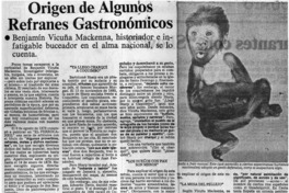 Origen de algunos refranes gastronómicos.