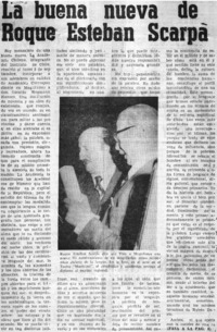 La buena nueva de Roque Esteban Scarpa.
