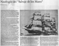 Naufragio del "salvaje de los mares"