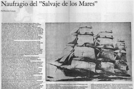 Naufragio del "salvaje de los mares"