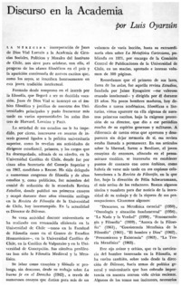 Discurso en la academia