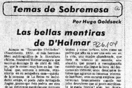 Las bellas mentiras de D'Halmar