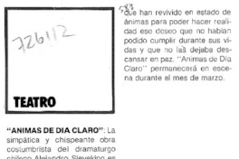 "Animas de día claro".