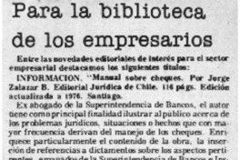 "Manual sobre cheques".