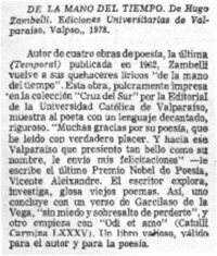 De la mano del tiempo.