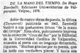 De la mano del tiempo.