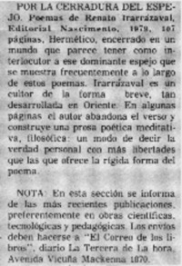 Por la cerradura del espejo.