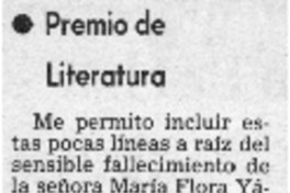 Premio de literatura