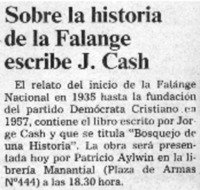 Sobre la historia de la falange escribe J. Cash.