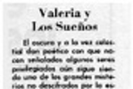 Valeria y los sueños