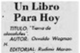 "Tierra de alacalufes"