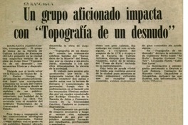 Un grupo aficionado impacta con "Topografía de un desnudo"