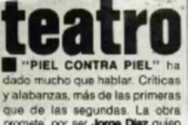 "Piel contra piel".