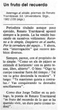 Un fruto del recuerdo.