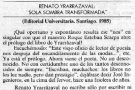 "Sola sombra transformada"