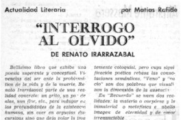 "Interrogo al olvido"
