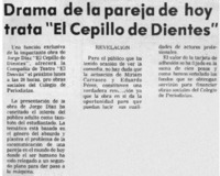 Drama de la pareja de hoy trata "el cepillo de dientes".
