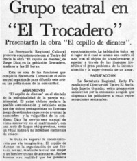 Grupo teatral en "el trocadero".