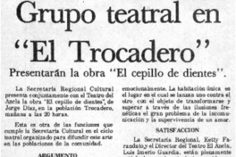 Grupo teatral en "el trocadero".