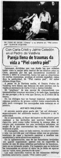 Pareja llena de traumas da vida a "piel contra piel".