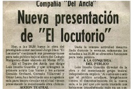 Nueva presentación de "El Locutorio".
