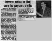 Detective publica libro sobre los gangsters criollos.