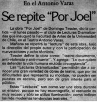 Se repite "Por Joel".