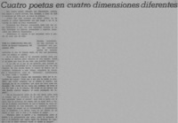 Cuatro poetas en cuatro dimensiones diferentes