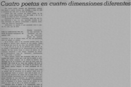 Cuatro poetas en cuatro dimensiones diferentes